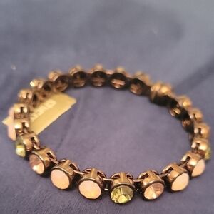 Elegant Gold and Green Bracelet